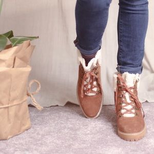 renvy myra faux fur trim suede hiking boots